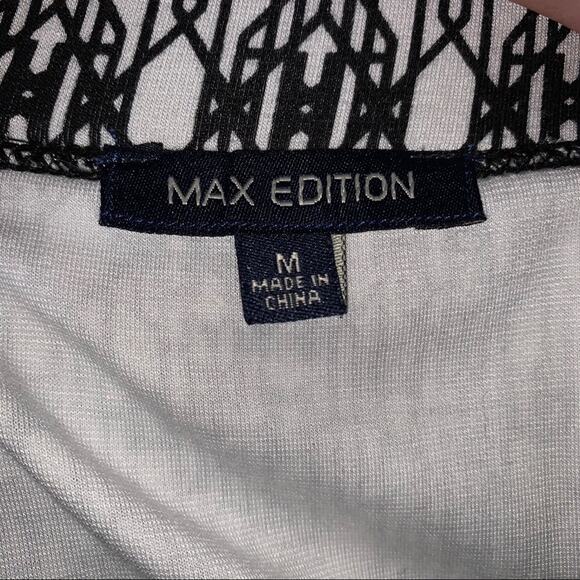 Max Edition Stretch Knit Pencil Skirt W/ Geo Print Sz Med - Picture 5 of 7